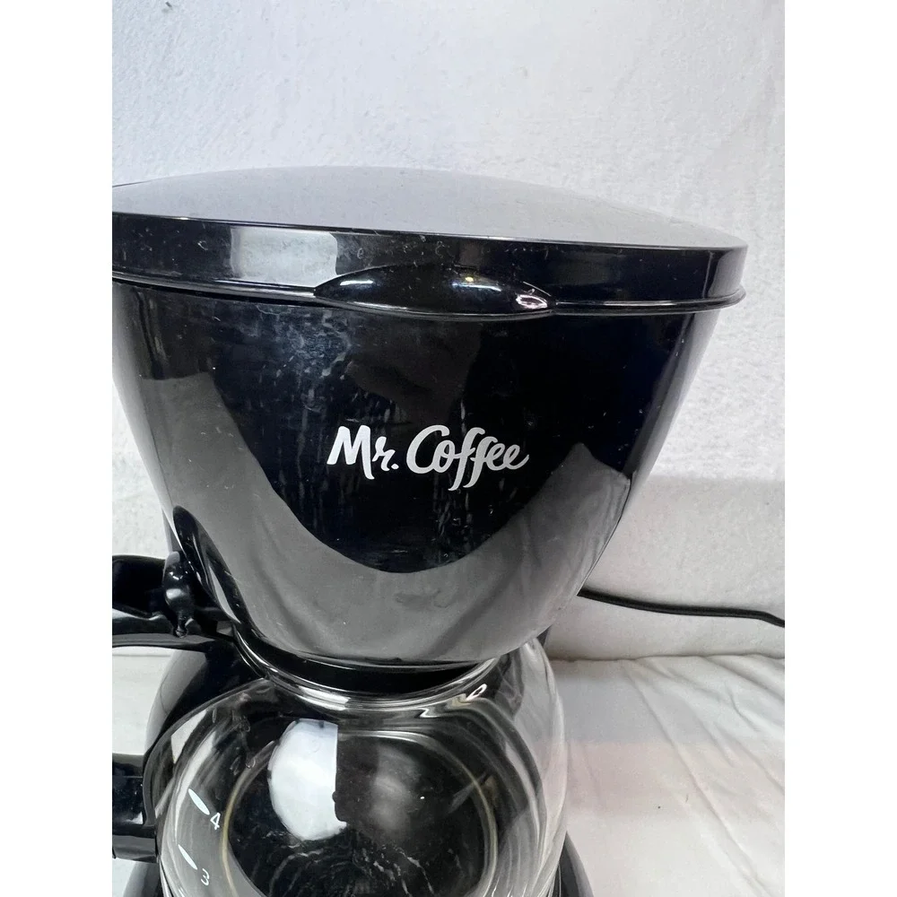 Mr. Coffee TF5 4-Cup Switch Coffee Maker Black Small Drip Brewer with Carafe